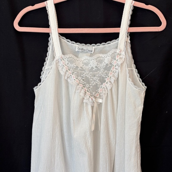 Willow creek Vintage Cotton & Lace Midi Nightgown in Women’s Small 1990s - Picture 5 of 8